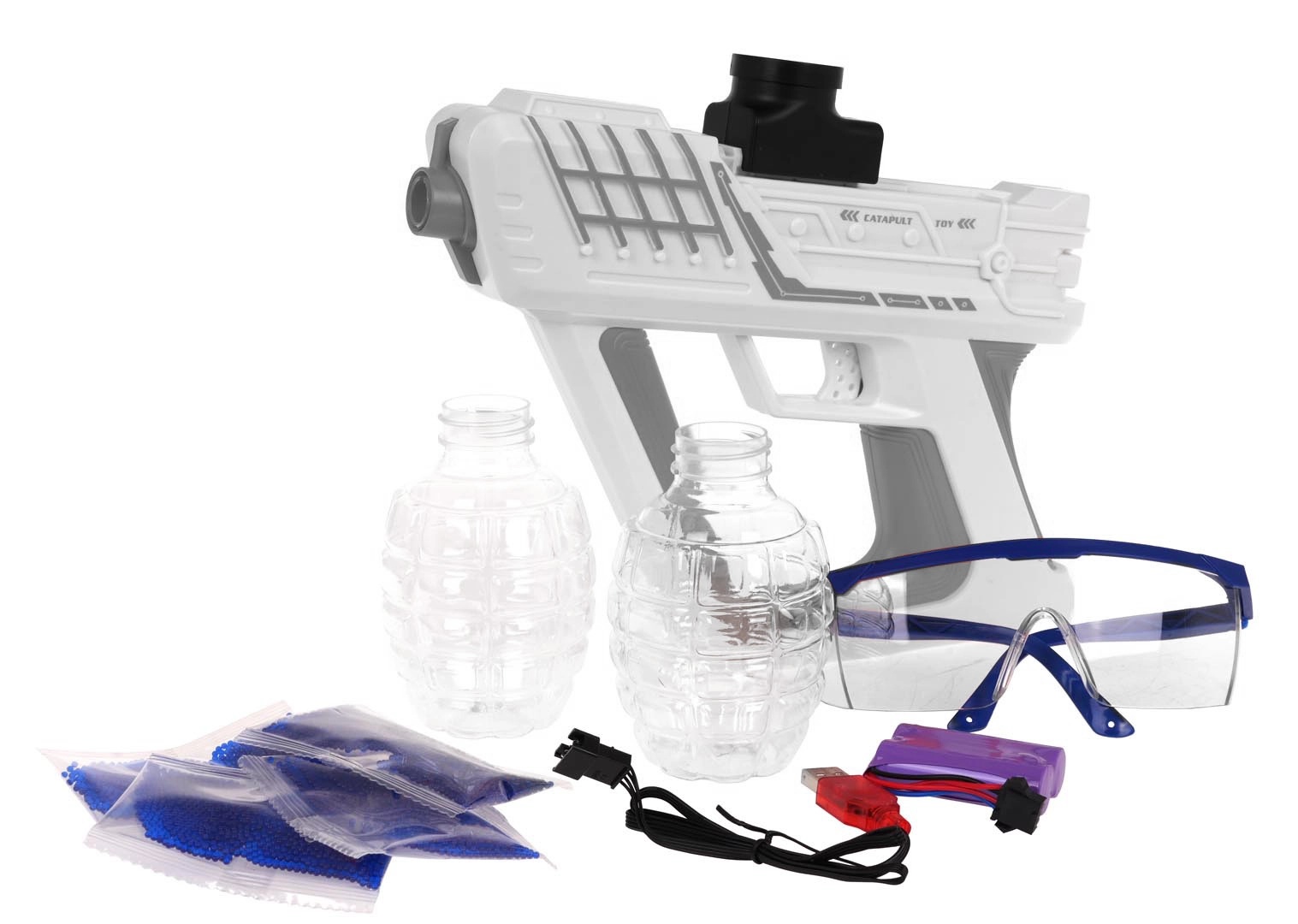 Šedá Gelová Pistole Gel Blaster s Příslušenstvím