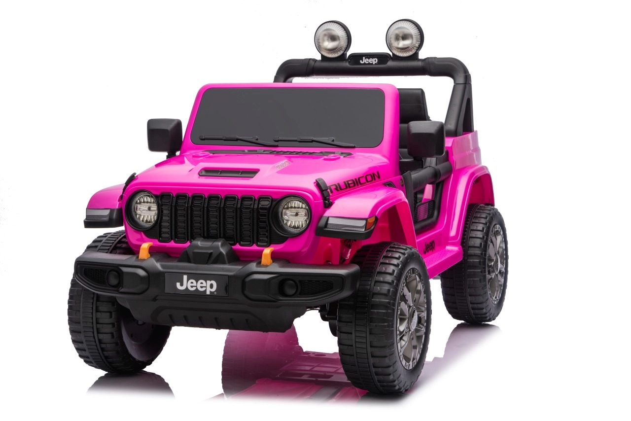 Levně Jeep Wrangler Rubicon lift elektrické autíčko pro děti růžové