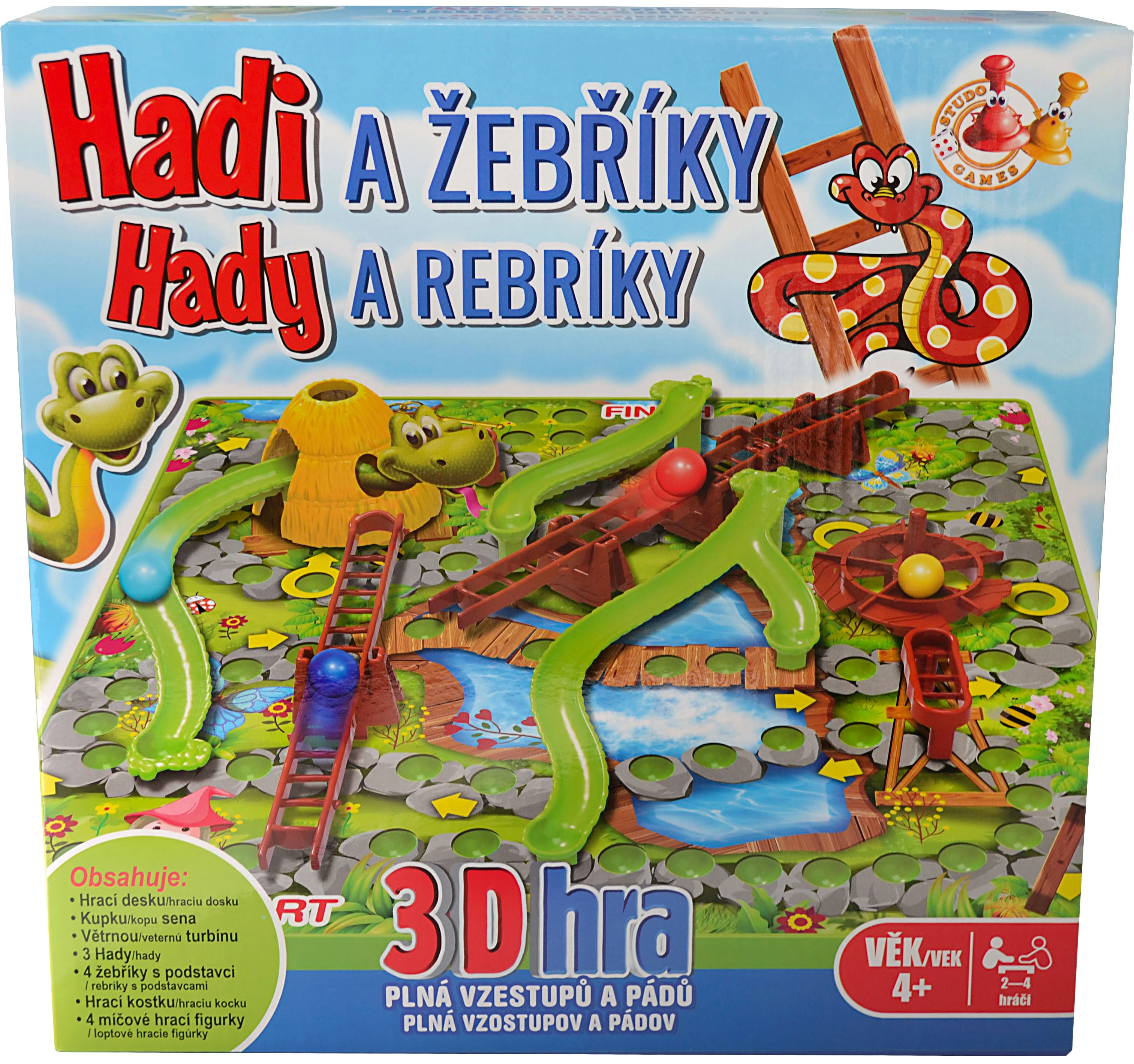 Levně Alltoys Funville Hra 3D hadi a žebříky