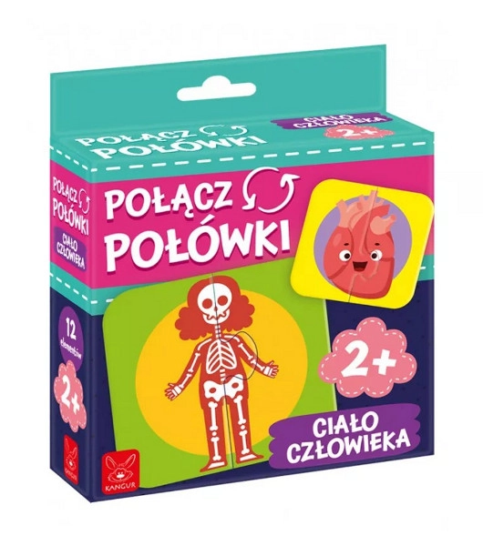 Spoj poloviny – lidské tělo vzdělávací puzzle