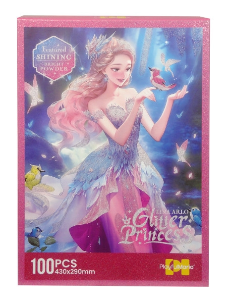 Dětské třpytivé puzzle 100 dílků