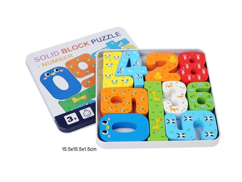 Dřevěné puzzle s čísly