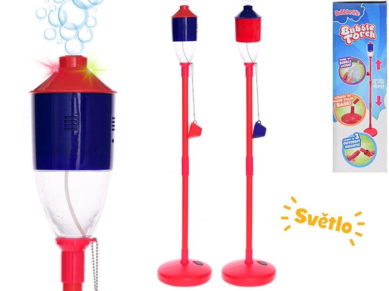 Stojanový bublifuk ve tvaru louče 132 cm