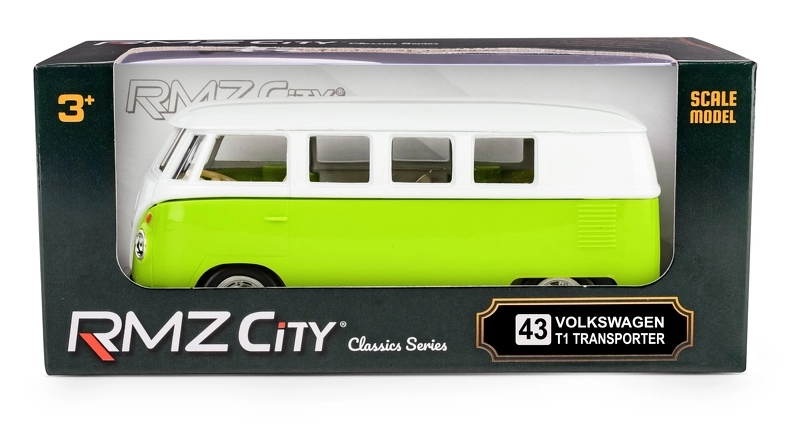 Kovový model Volkswagen Samba Bus 1:32 zelený
