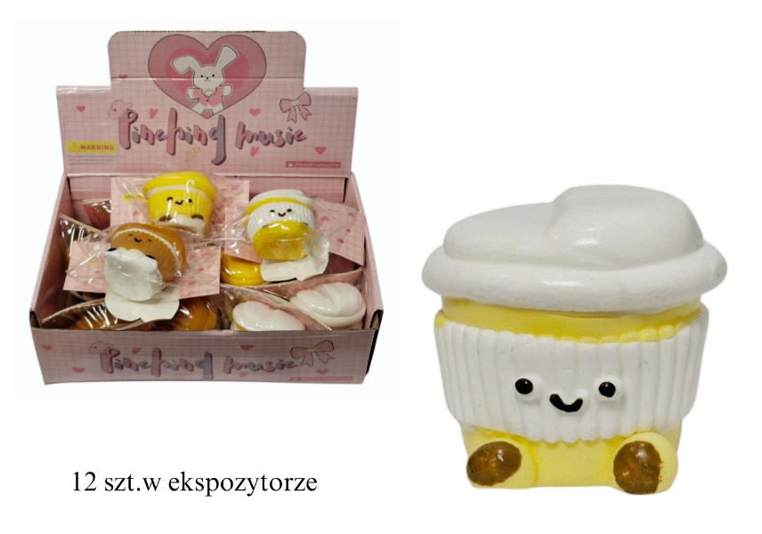 Mačkací antistresová hračka cupcake - 1 kus