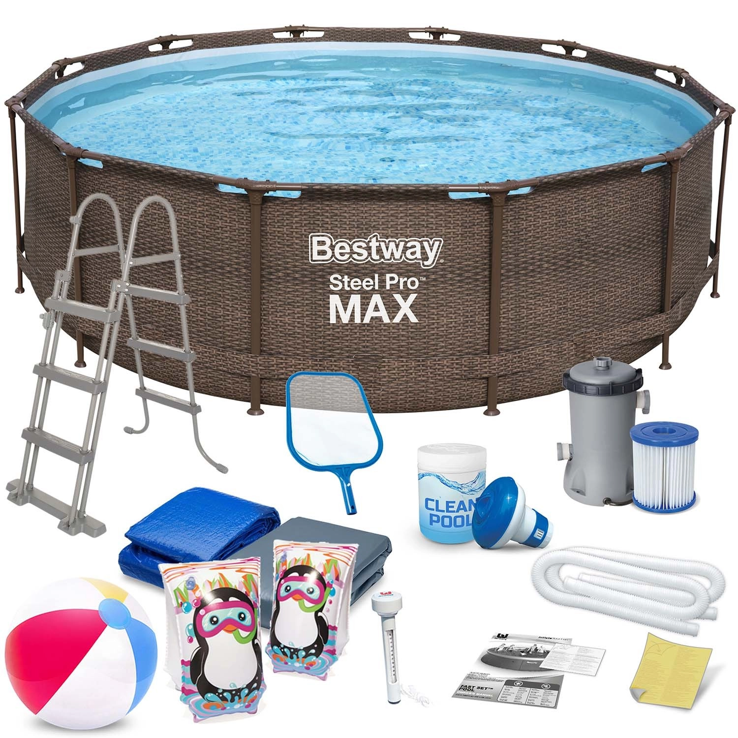 Zahradní rámový bazén 366 × 100 cm s příslušenstvím BESTWAY