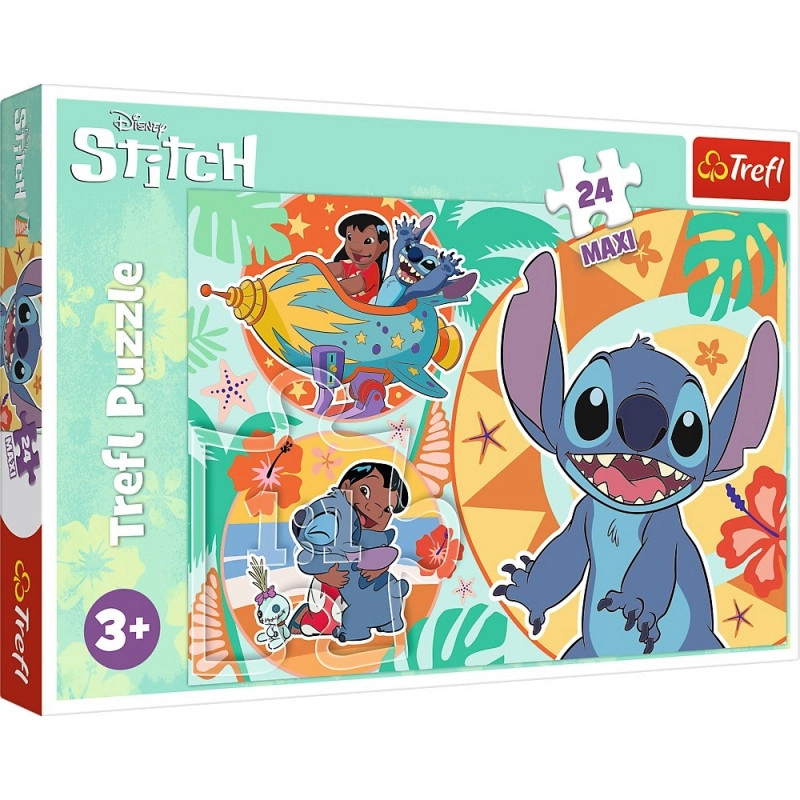 Levně TREFL Lilo&Stitch Šťastný den MAXI 24 dílků