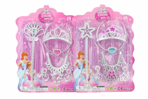 Princeznovská sada korunka a žezlo s náhrdelníkem a náušnicemi