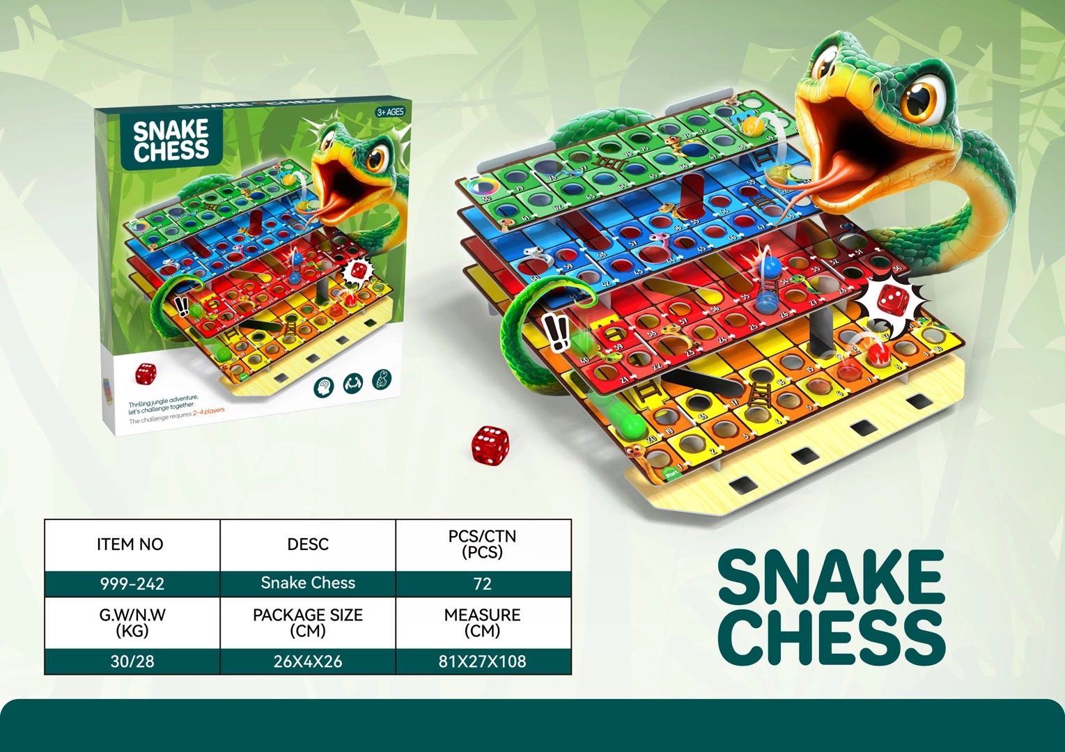 Stolní hra 3D hady a žebříky