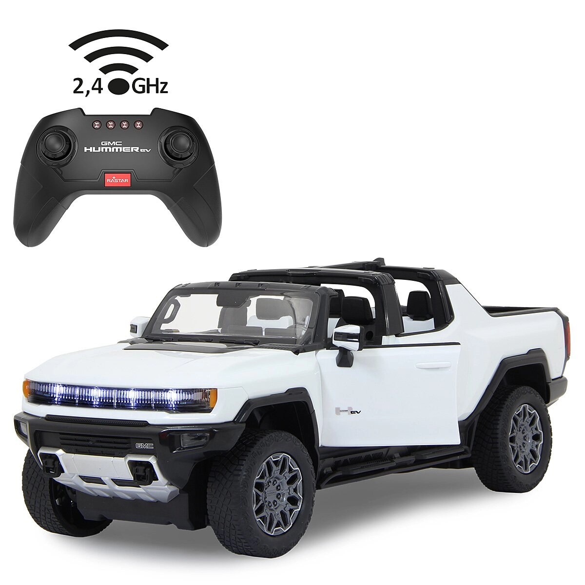 RC auto JAMARA GMC Hummer EV 1:16 bílé