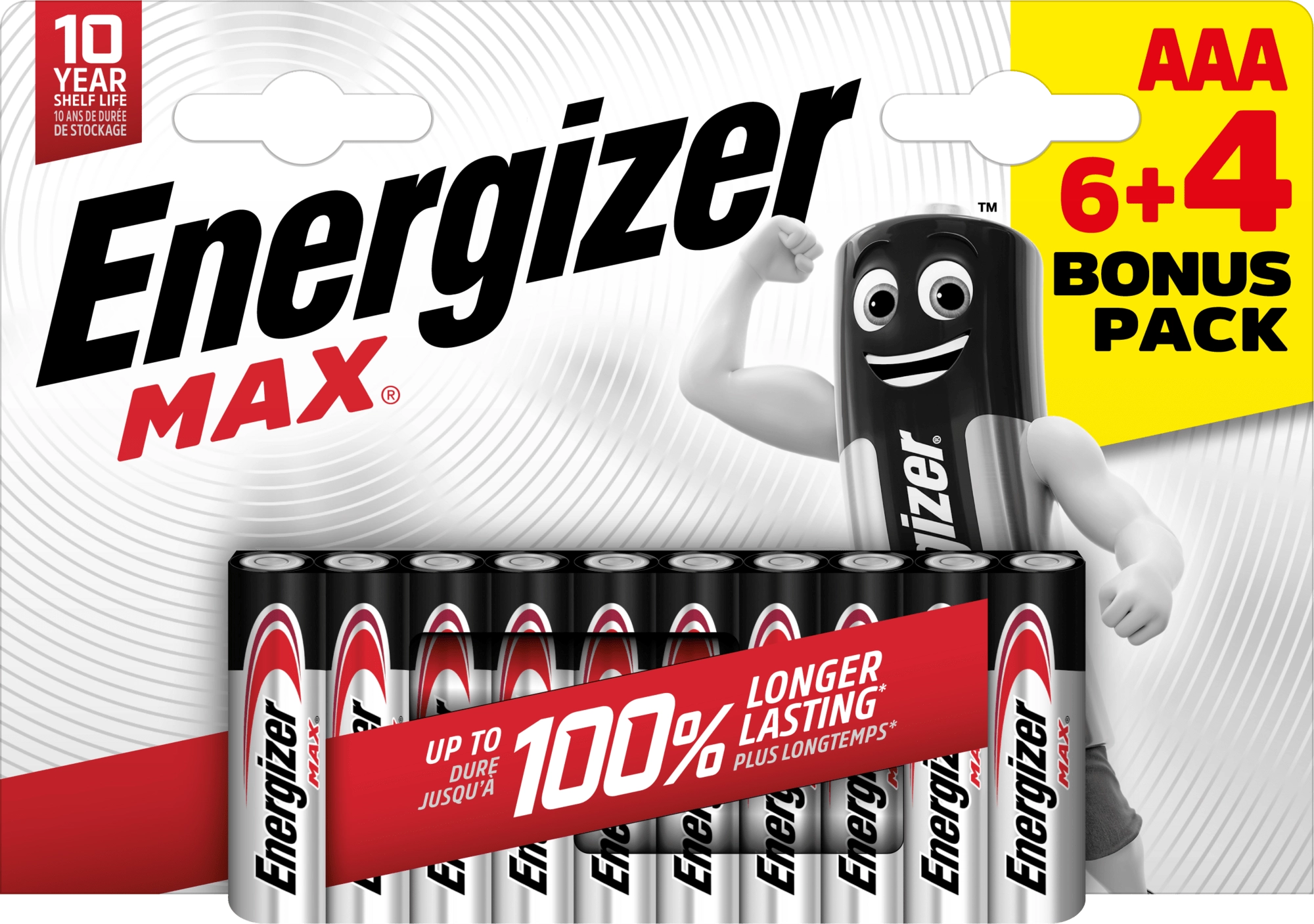 Energizer Max - alkalická baterie - AAA, 6 + 4 ks