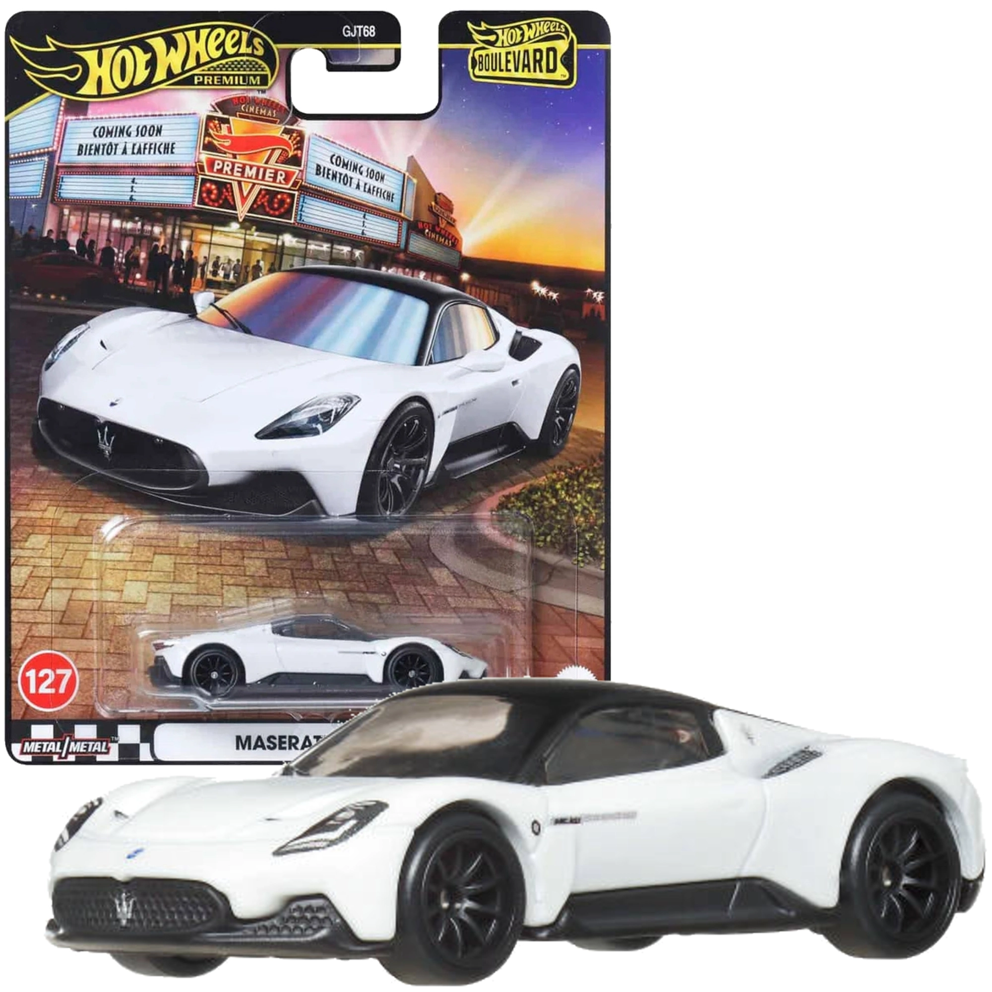 Hot Wheels Premium Boulevard auto Maserati MC20 7 cm