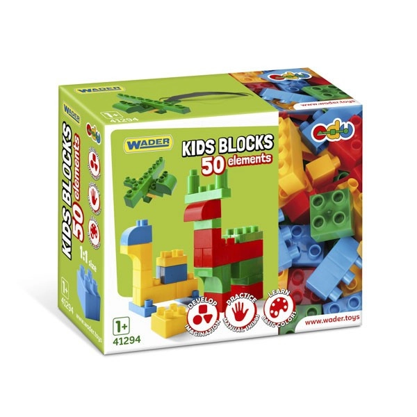 Wader 41294 Kids Blocks 50 ks