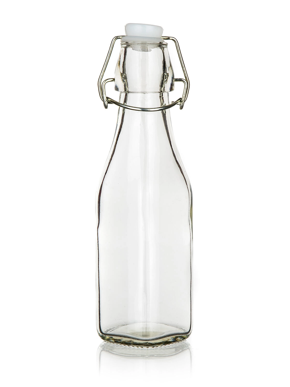 Levně Skleněná láhev YARA s pákovým uzávěrem 240 ml hranatá