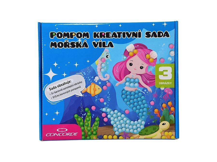 Levně Kreativní sada s pompony Mořská víla CONCORDE