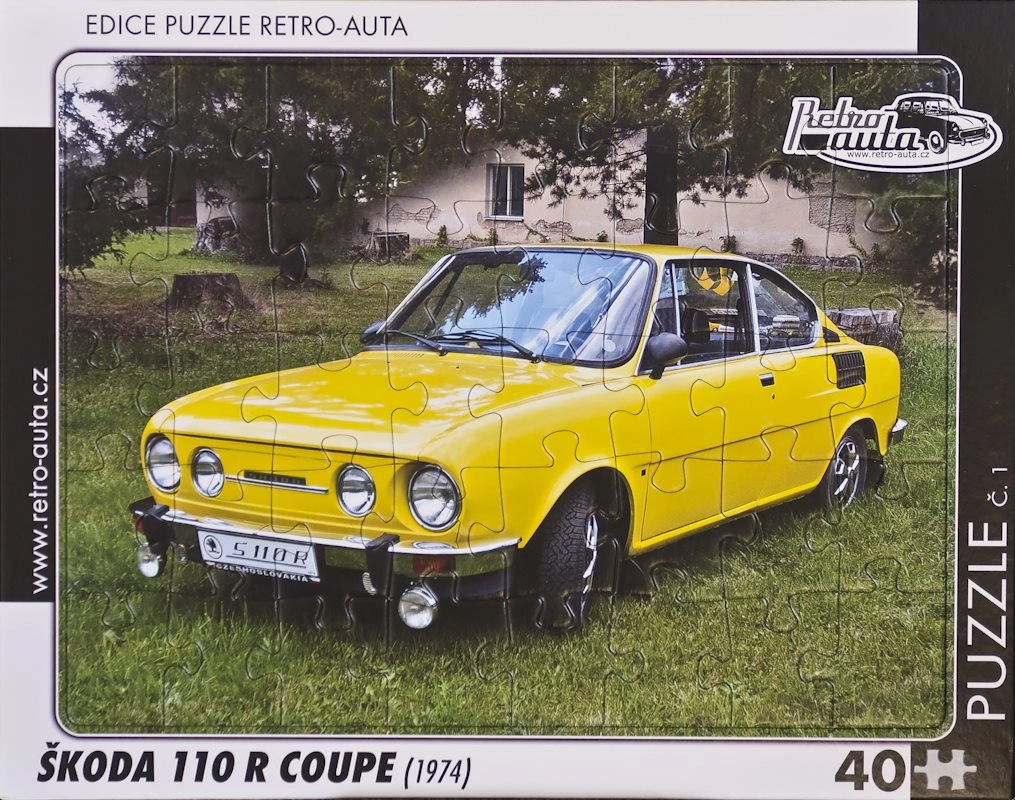 Dětské puzzle Škoda 110 R Coupé 1974 – 40 dílků