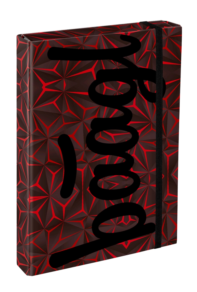 Levně Baagl desky na školní sešity A4 Jumbo Red Polygon