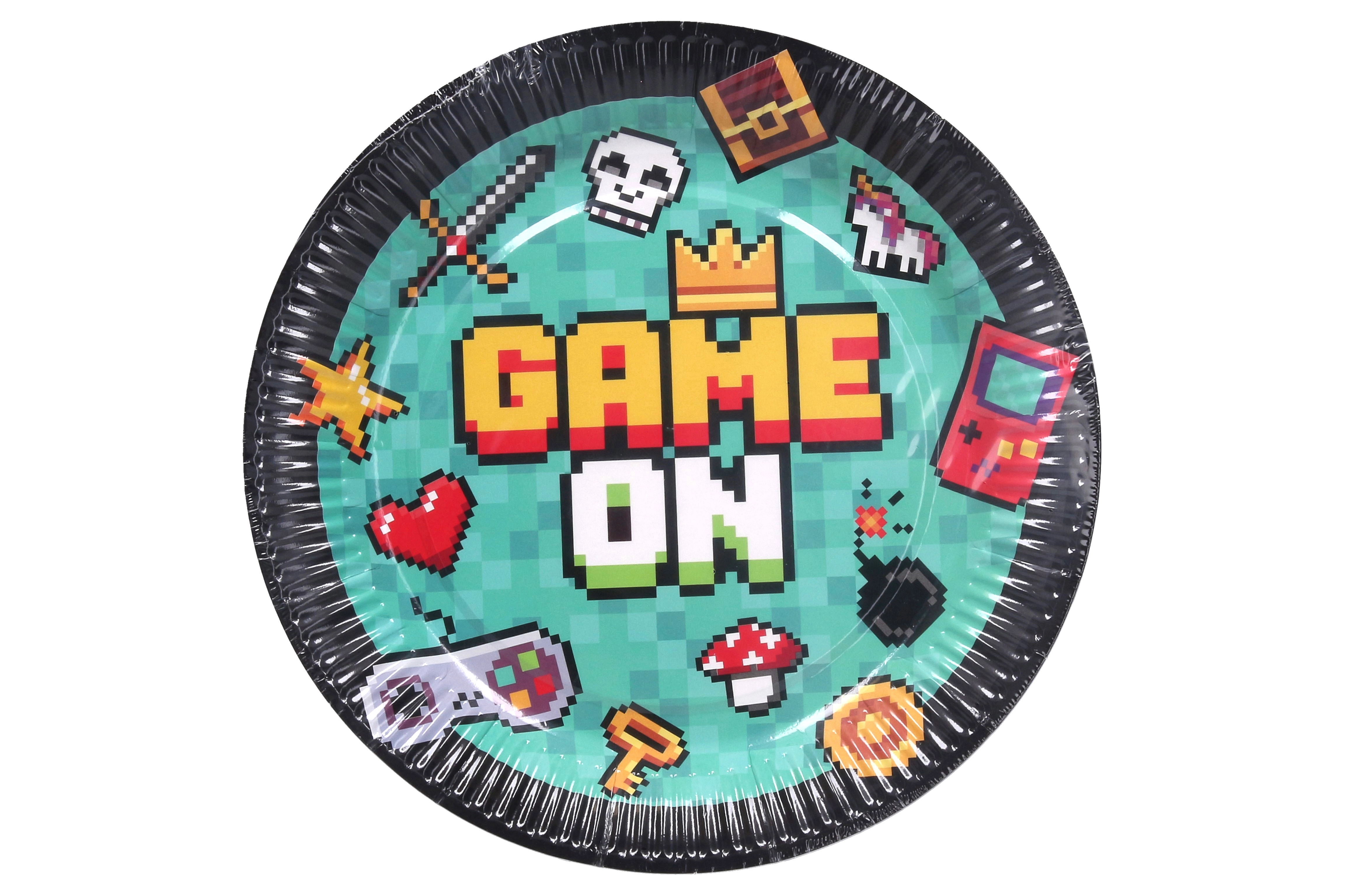 Levně Wiky Párty tácky 23 cm Hra Game on