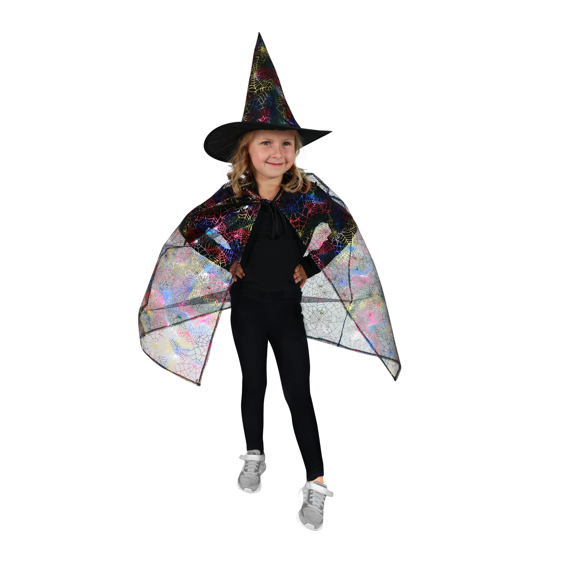 Levně RAPPA čaroděj čarodějnice s pláštěm + kloboukem / HALLOWEEN