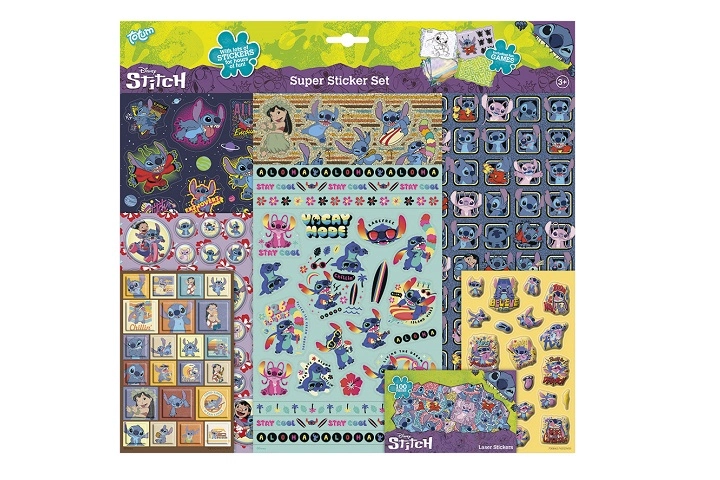 Disney Stitch super sada samolepek – 8 archů