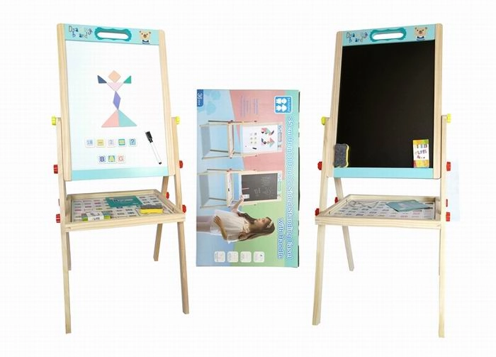 Dřevěná oboustranná tabule 85 cm s doplňky