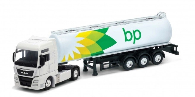 Levně Kovový model Welly Truck 1:64 MAN TGX cisterna