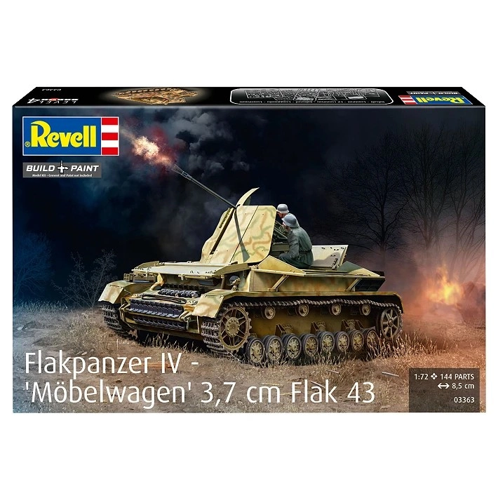 Plastikový model tanku Flakpanzer IV 3,7 cm Flak 43 (1:72)
