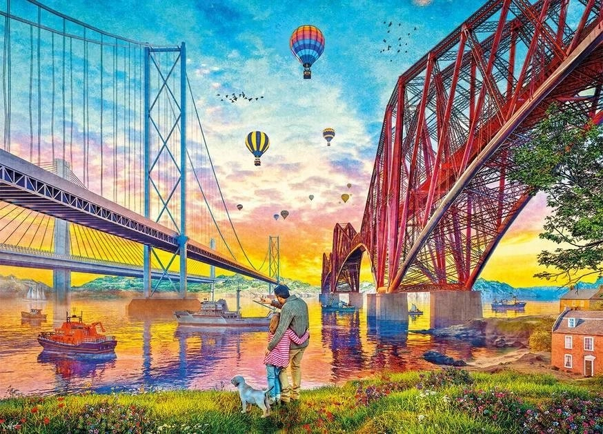 Gibsons puzzle Tři mosty nad řekou 1000 dílků