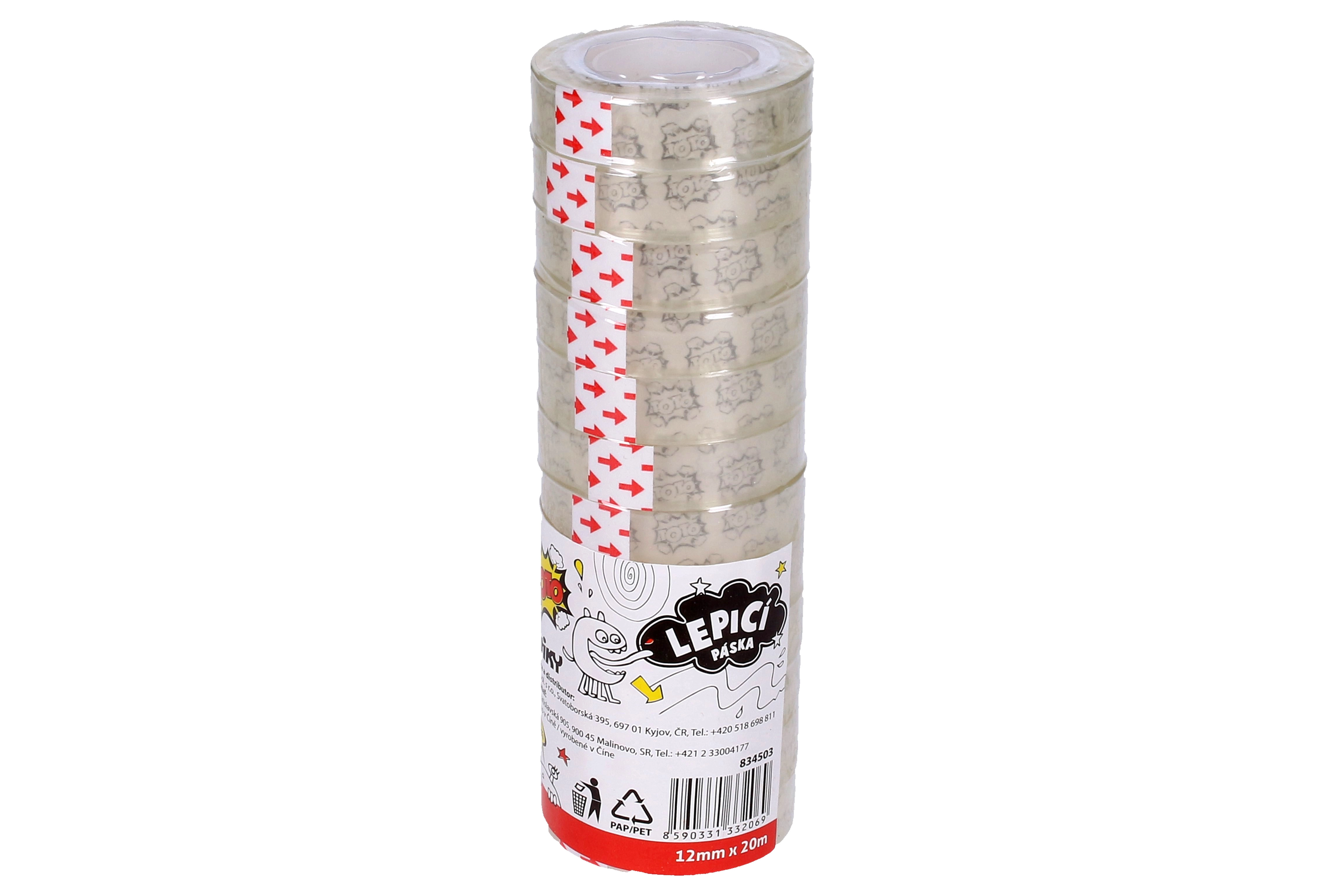 Levně TOTO Lepící páska 12 mm x 20 m průhledná