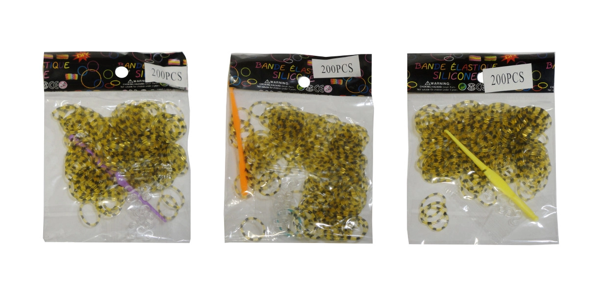 Sada gumiček s leopardím vzorem – 200 ks