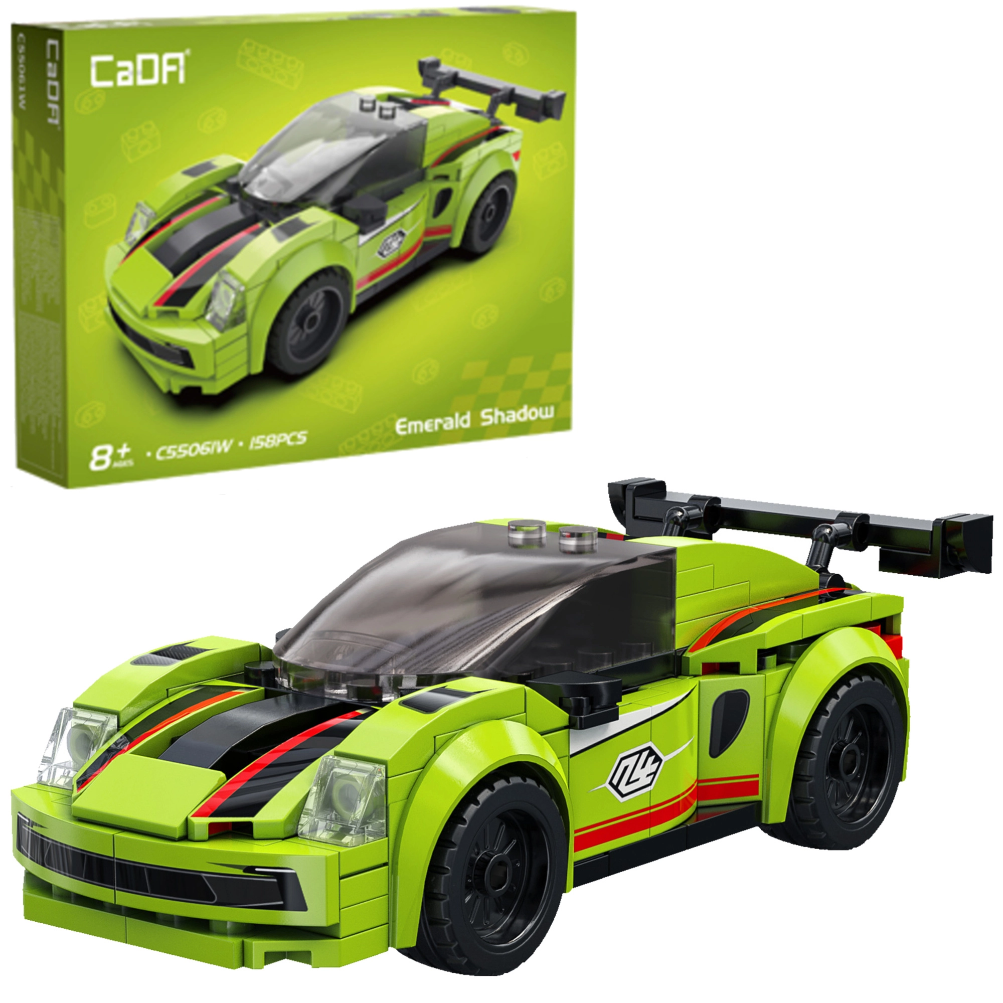 Stavebnice CaDA závodní auto Emerald Shadow, 158 dílků