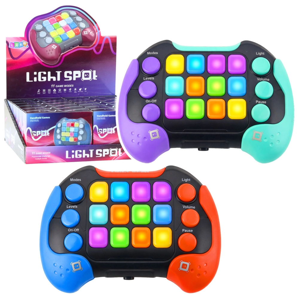 Elektronická hra Light Spot – kapesní konzole s 11 herními režimy