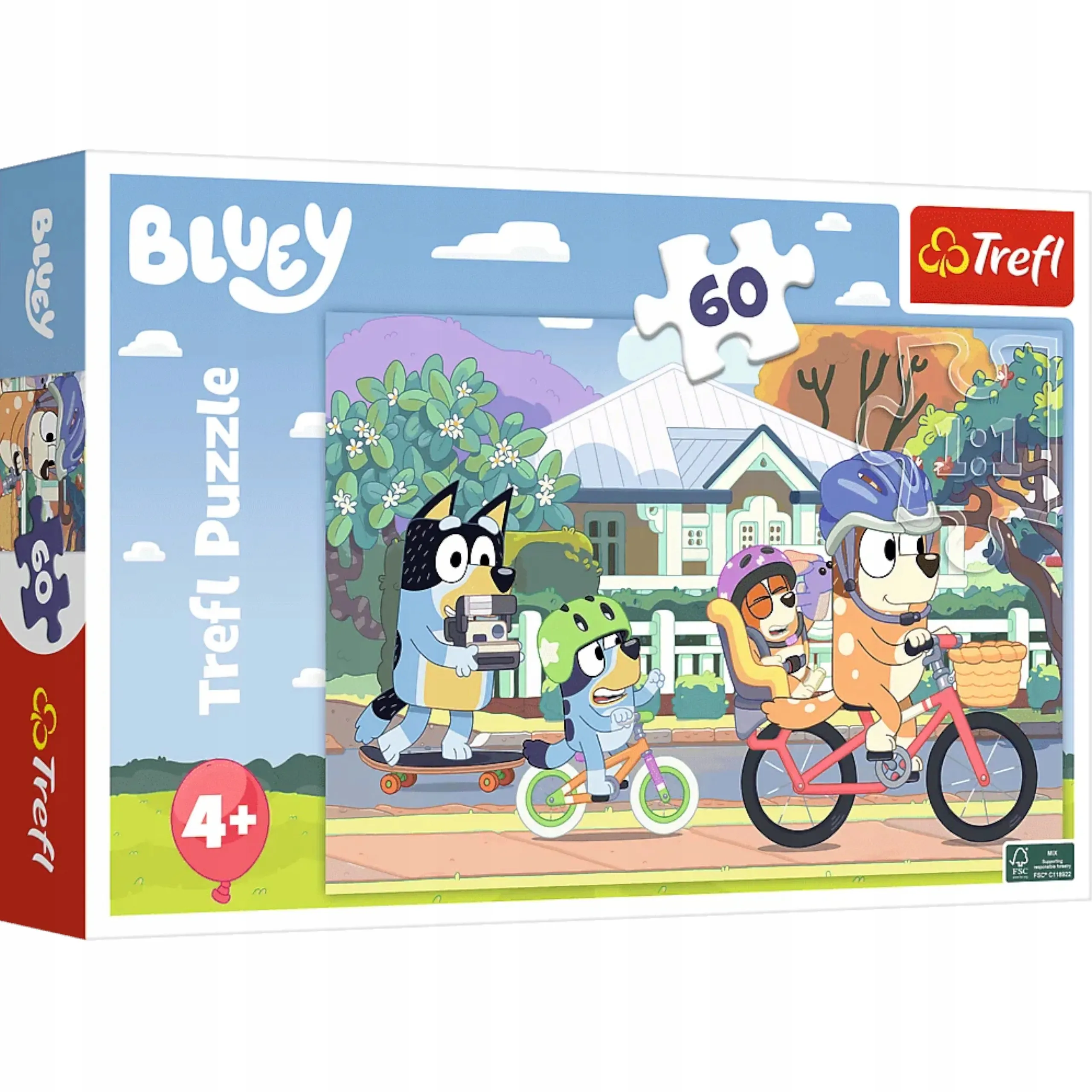 puzzle BLUEY 60 dílků veselý BLUEY od Trefl