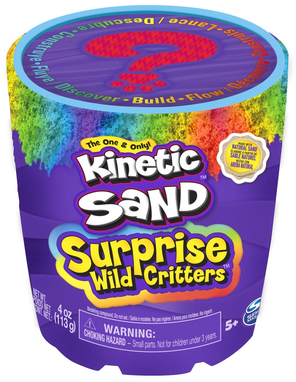 Spin Master Kinetic Sand kyblík písku s překvapením 113g více druhů