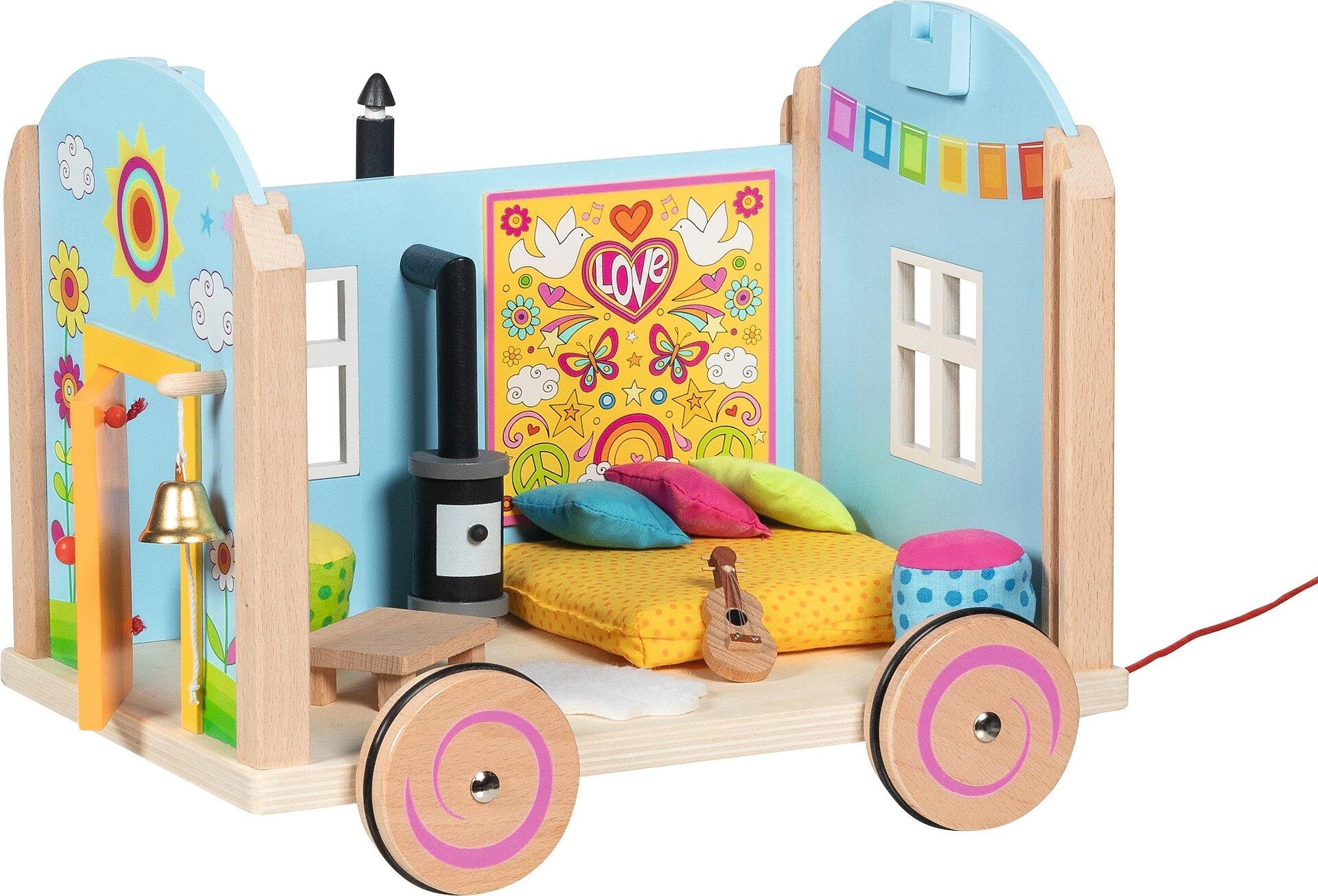 Goki Dřevěný karavan pro panenky