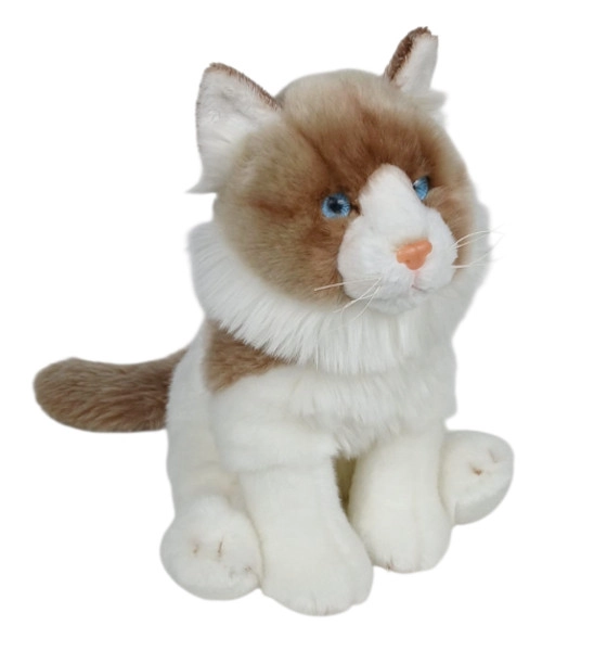 Plyšová kočka Ragdoll sedící 28 cm