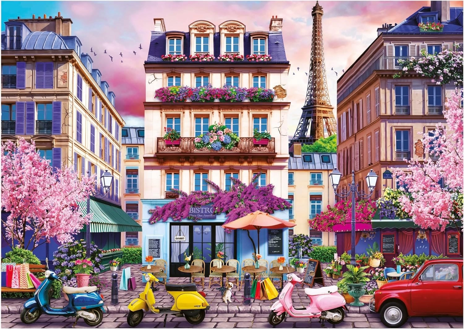 Educa puzzle Pařížská nákupní čtvrť 500 dílků