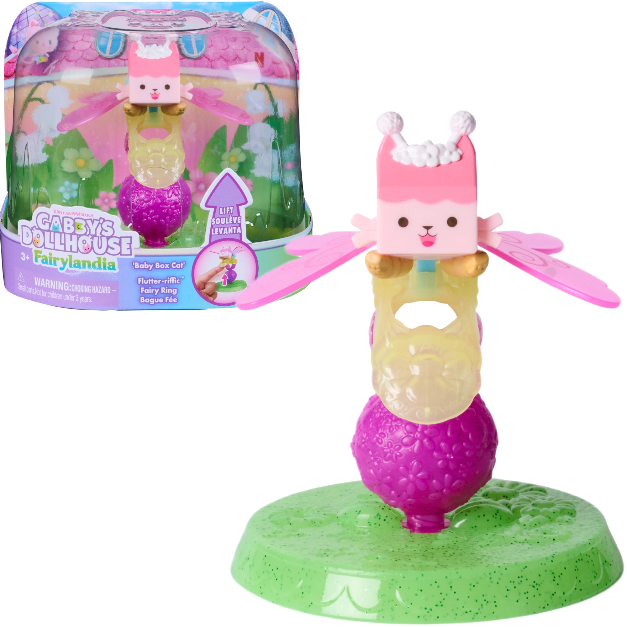 Spin Master Gabby’s Dollhouse Fairylandia prstýnek s figurkou Baby Box Cat