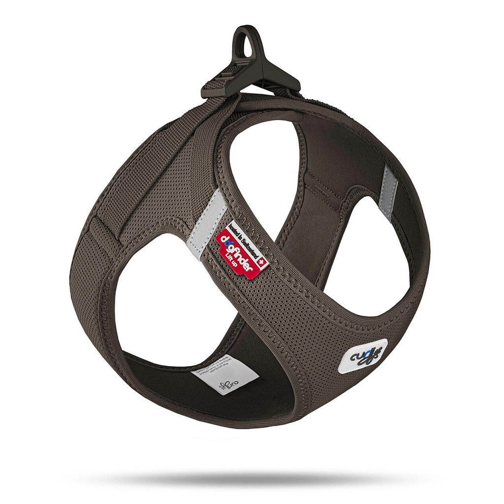 Curli Postroj pro psy se sponou Air-Mesh Brown, L, 8-13 kg