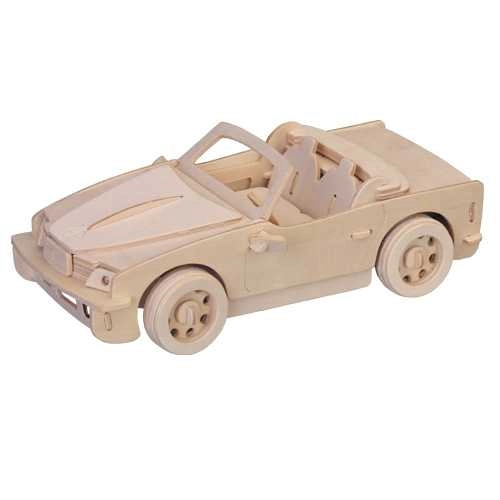 Dřevěné 3D puzzle malé BMW pro děti a dospělé