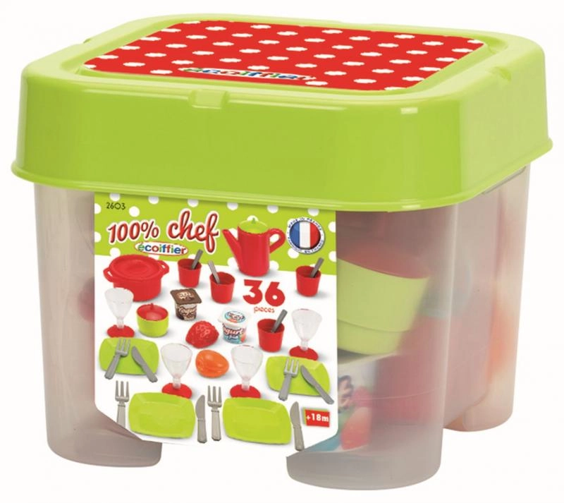 Ecoiffier Jídelní set v boxu