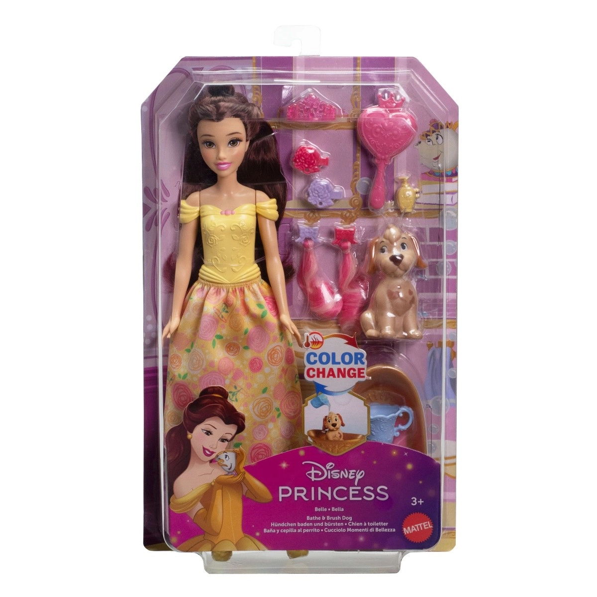 Disney Princezna Belle s pejskem – koupací a stylingový set