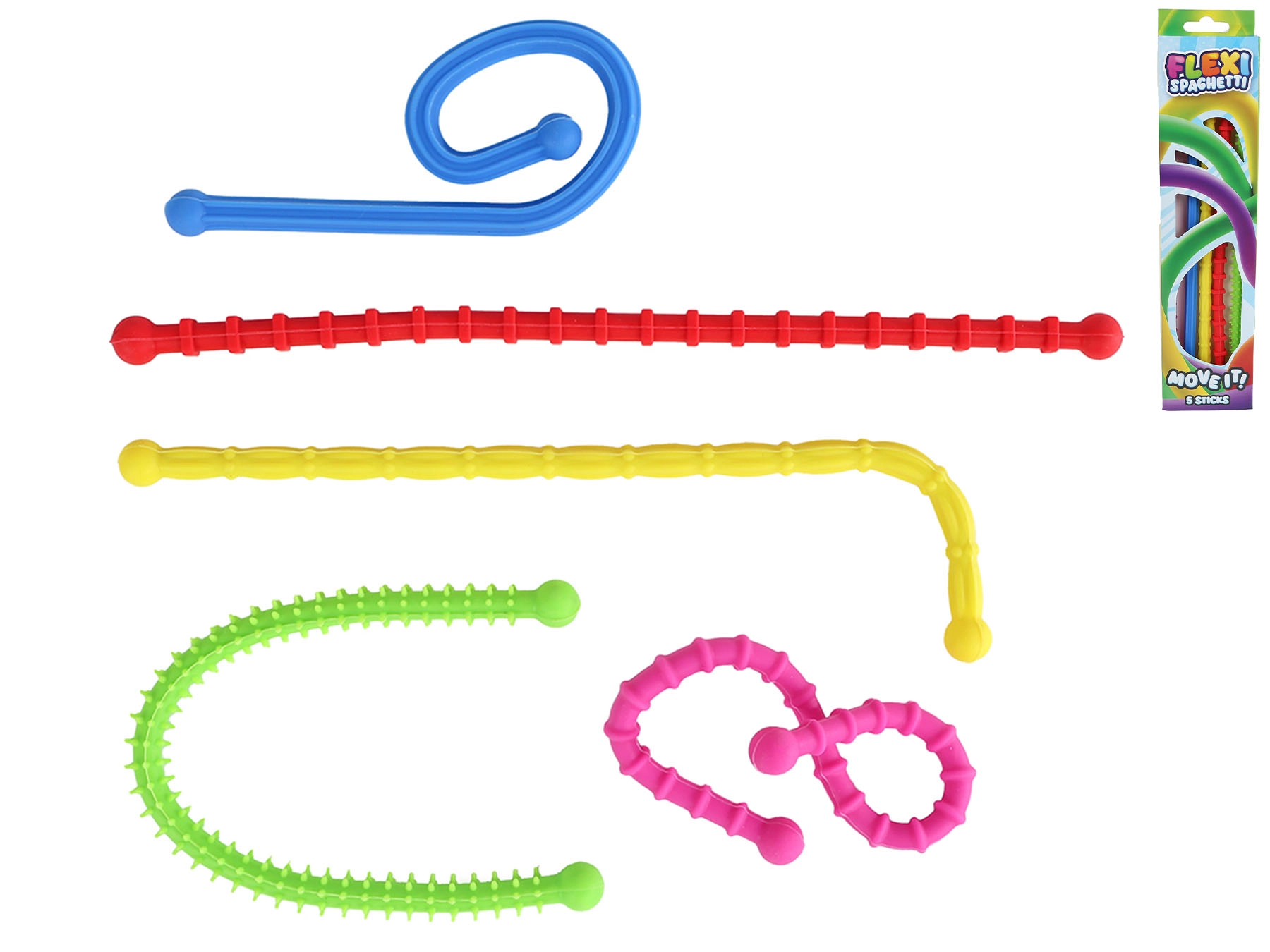 Levně Flexi špagety – ohebné tyčinky na tvoření 25,5 cm (5 ks)