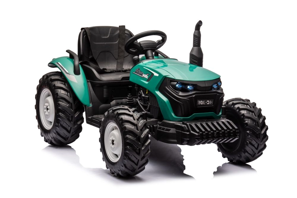 Levně Dětský zelený elektrický traktor 24V