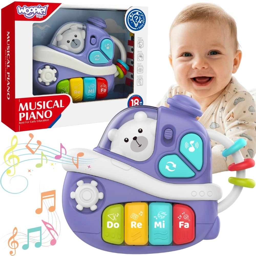 WOOPIE BABY interaktivní hudební piáno ve tvaru lodi