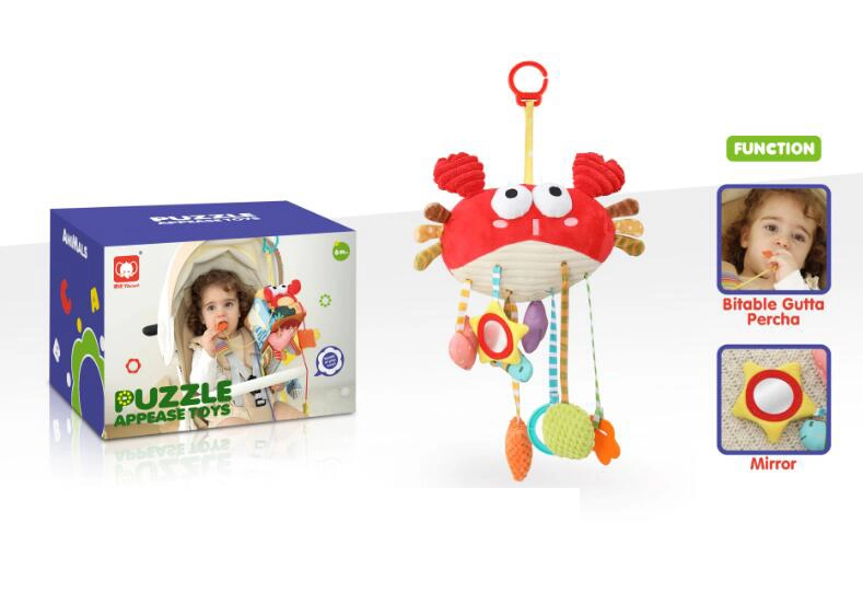 Textilní senzorická hračka krab