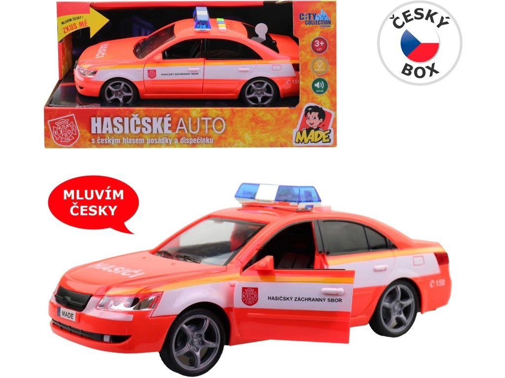 Hasičské auto s českým hlasem 24 cm