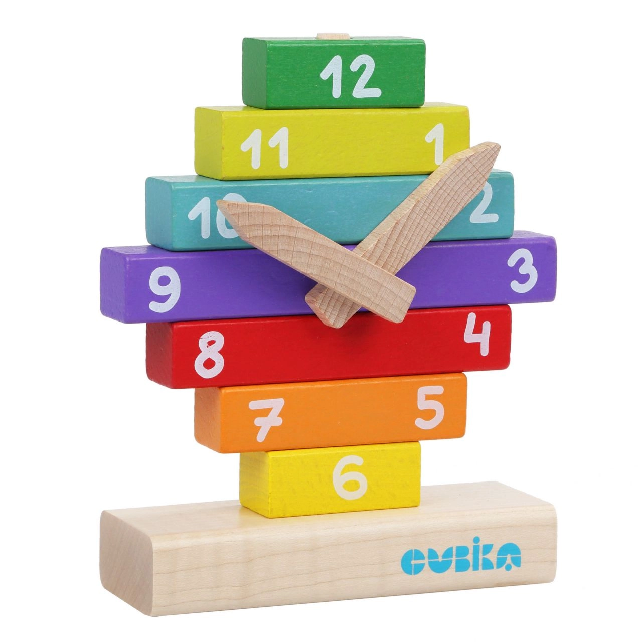 Levně Cubika Baby hodiny magnetické navlékací stavebnice set 10 dílků