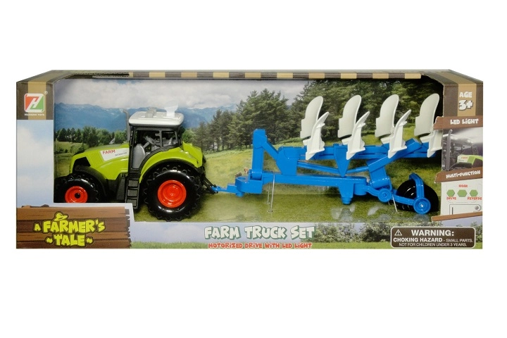 Traktor s přívěsem se světlem a zvukem
