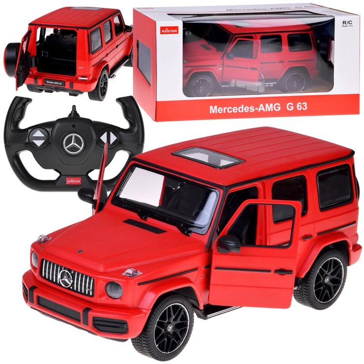 Rastar dálkově ovládané auto MERCEDES-AMG G 63 1:14 se světly – červená